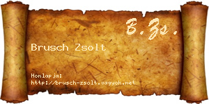 Brusch Zsolt névjegykártya